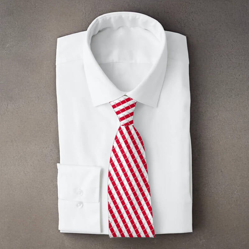 Malta flag necktie on folded white shirt