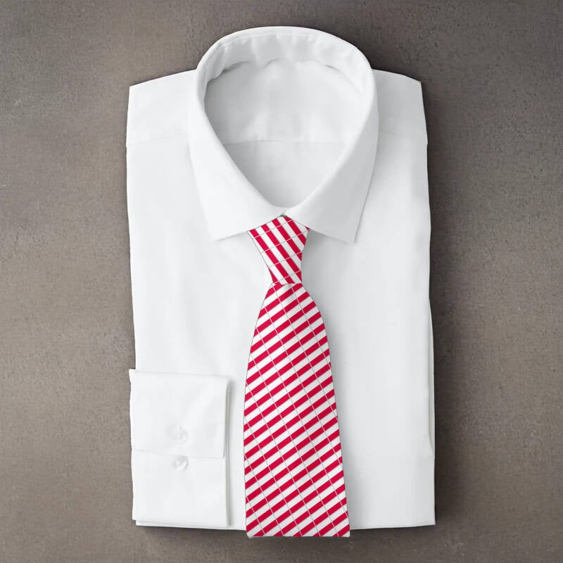 Poland flag necktie on folded white shirt