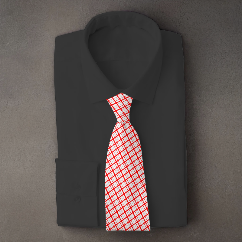 Georgia flag necktie on black folded shirt