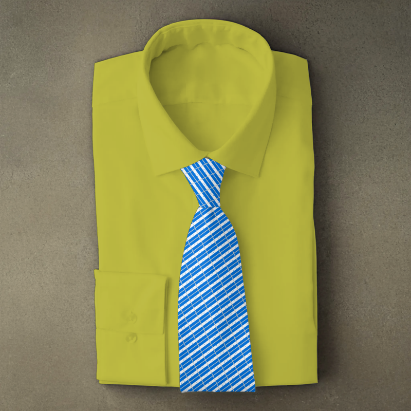Honduras flag necktie on yellow folded shirt