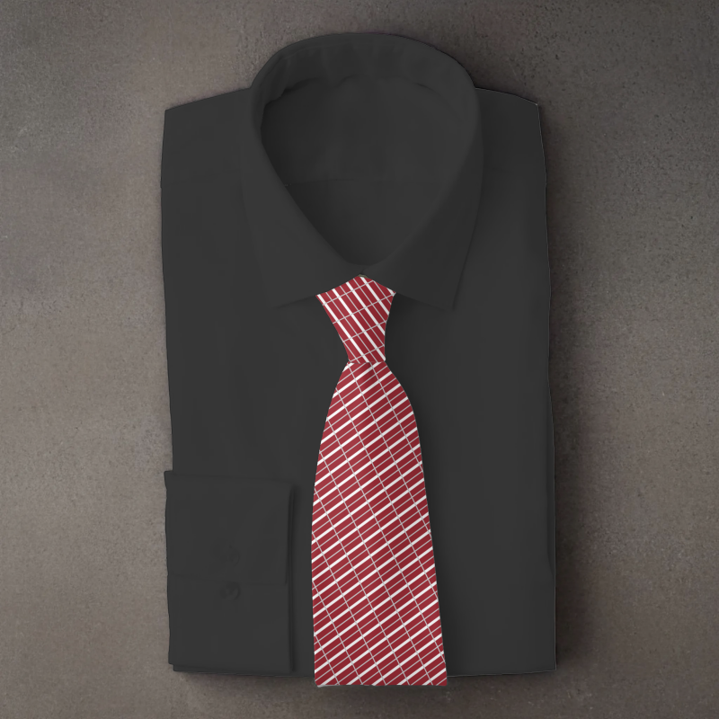 Latvia flag necktie on black folded shirt