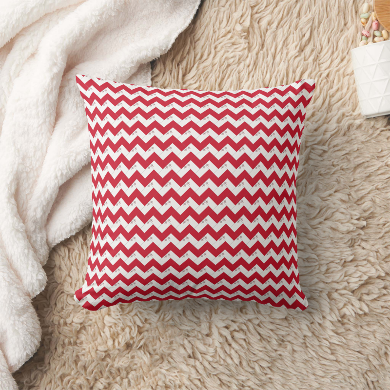 Decorative pillow with a patchwork pattern based on the Malta national flag.