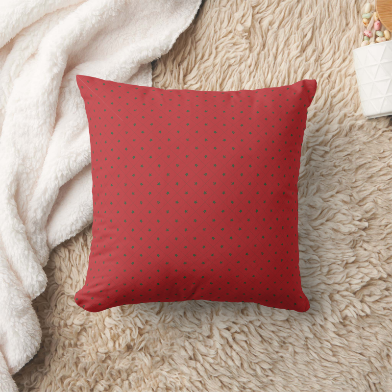 Decorative pillow with a patchwork pattern based on the Morocco national flag.