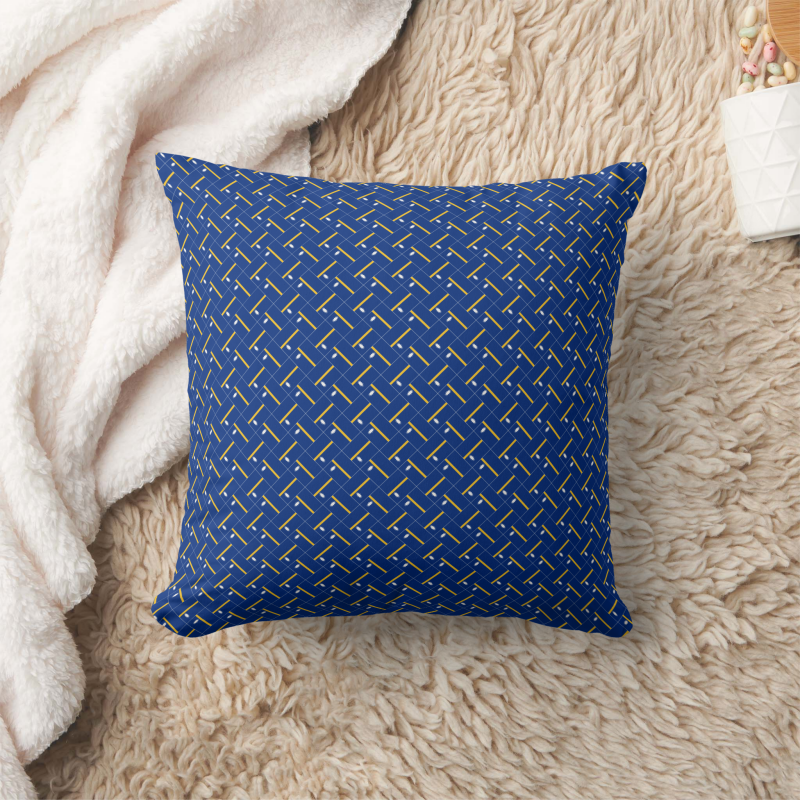 Nauru flag square pillow featuring modern patchwork flag design.