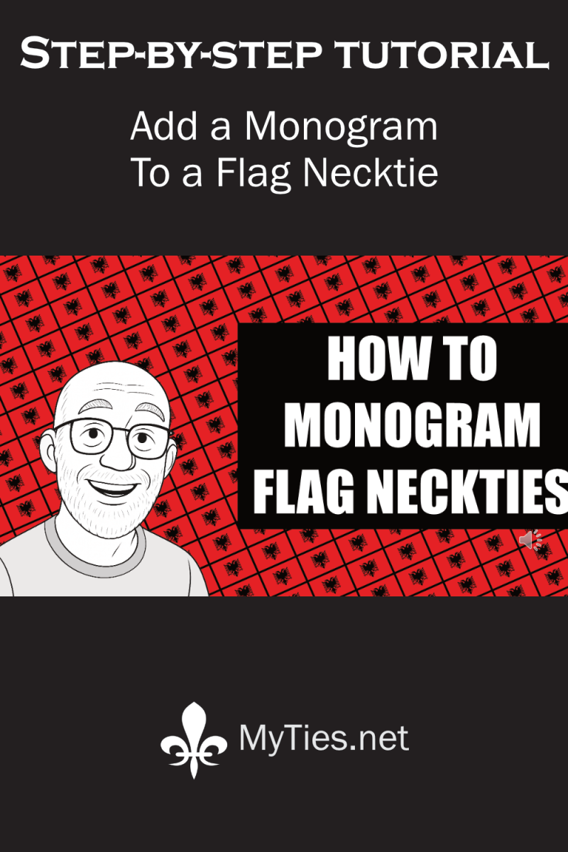 How to monogram flag neckties Pinterest pin