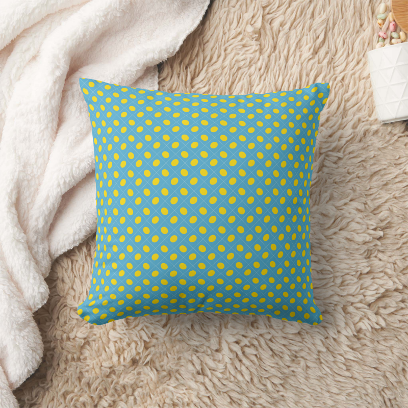Square pillow printed with a stylized Palau flag in a bold, modern design.