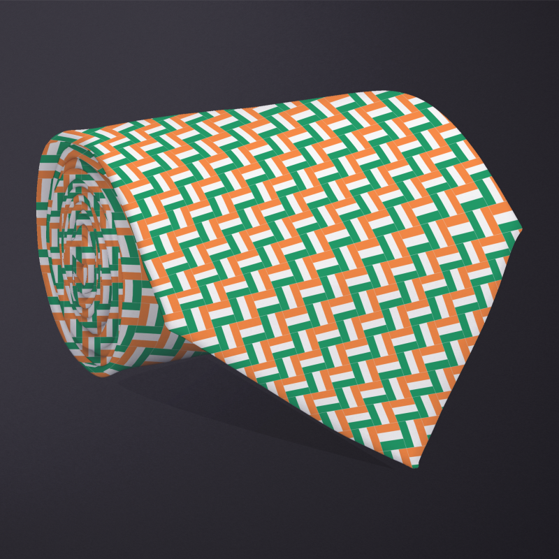 Wavy Ireland Flag Necktie