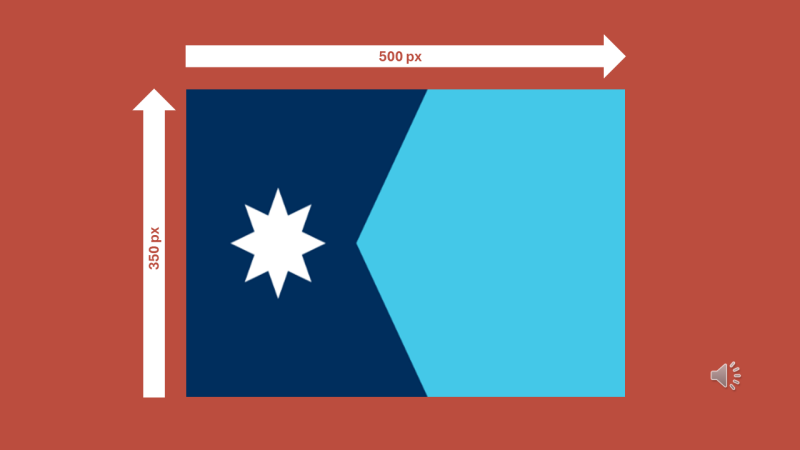 Screenshot for step 1 showing: Before uploading, make sure your file is the right size. The ideal dimensions ar...