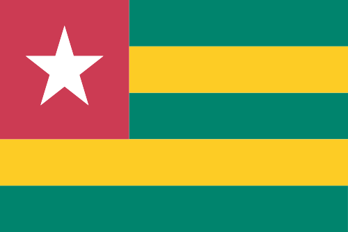 Togo flag illustration