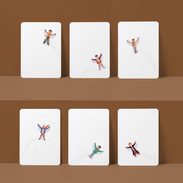 Kerstkaarten set - Sneeuwengel (pre-order, leverbaar vanaf 28 november)