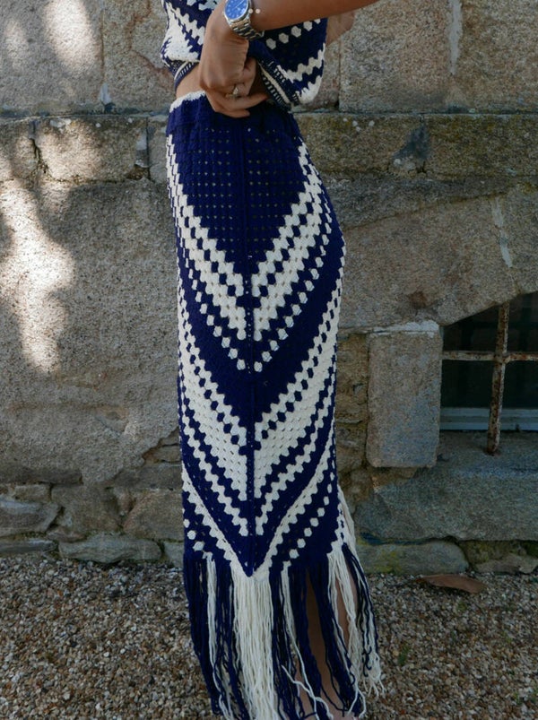 Jupe Elisa bleu