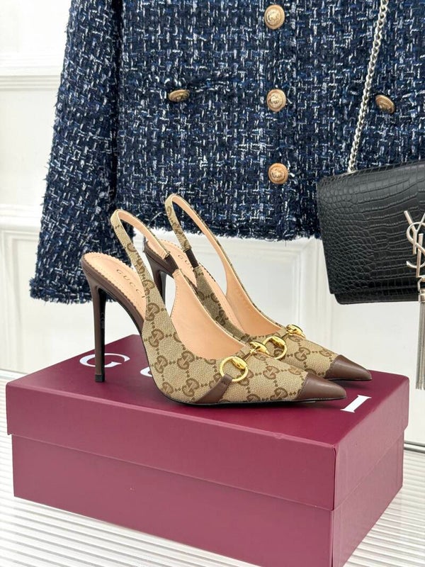 Gucci Horsebit Pointed-Toe High-Heeled Sandals