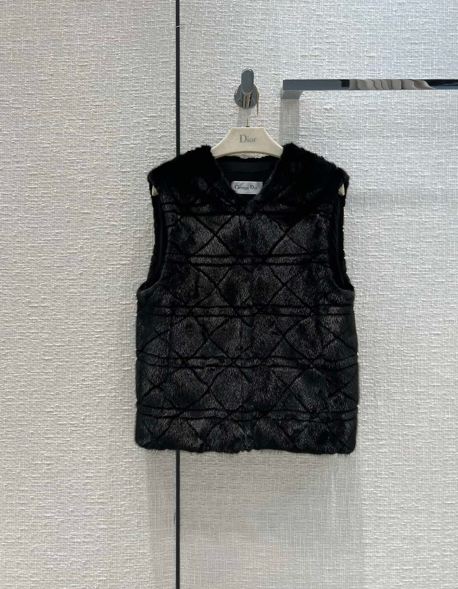 Dio*22 Autumn and Winter New Product Diana Rattan Plaid Mink Fur Vest!