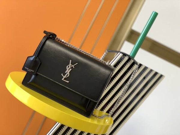 Sunset hand bag leather black