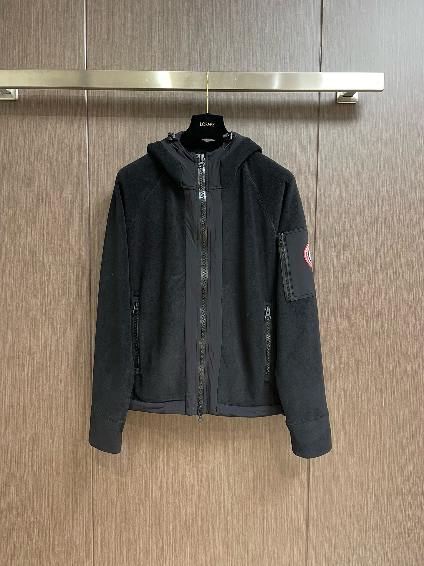 C//nada Goose  2023 autumn and winter new classic fleece hooded casual jacket