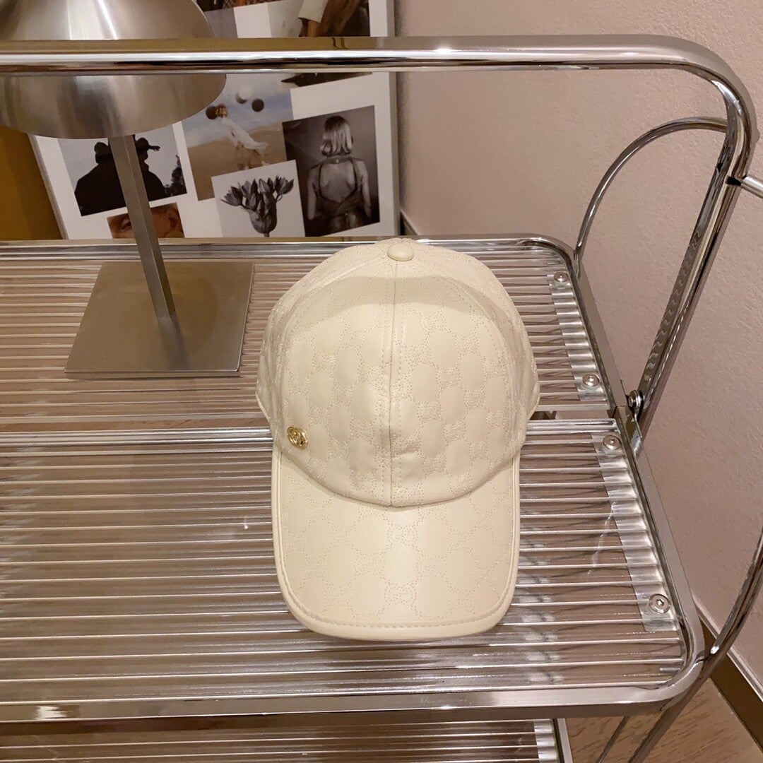 GUCCI's new leather baseball cap