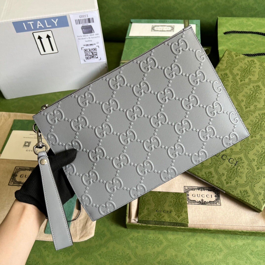23ss GG embossed pouch size:30.5*21*1.5cm
