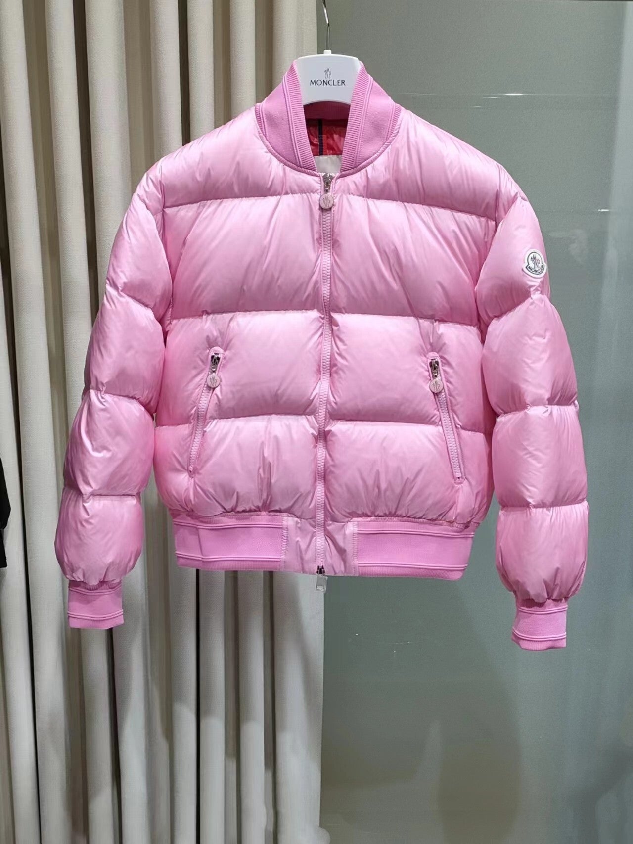 M//ncler Women’s Merlat quilted soft shell fabric down bomber jacket