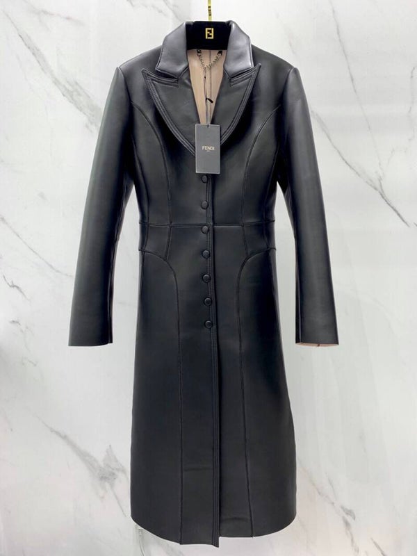 FEND* long slim sheepskin coat