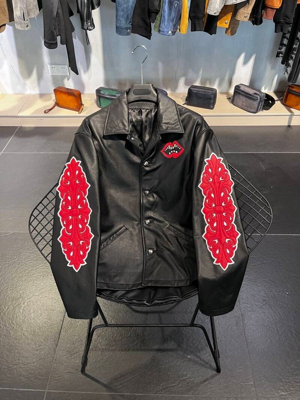 Croix cowhide shirt and leather coat jacket