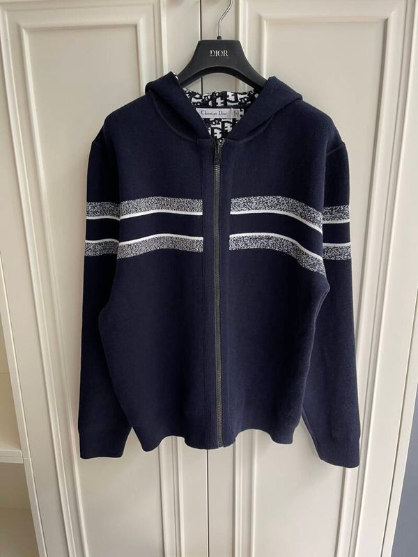 Dior | 22 autumn and winter new old flower double-sided cashmere hooded cardigaN