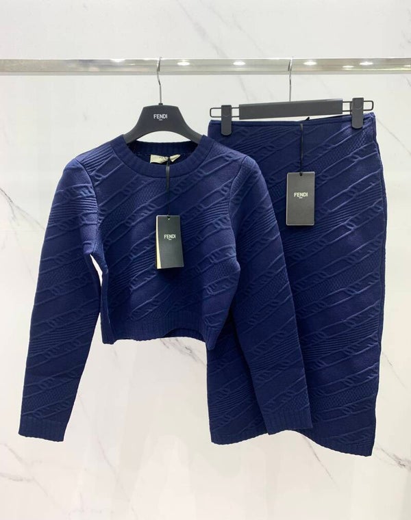 FEND* Pink 2022 autumn and winter new style Jacquard SET