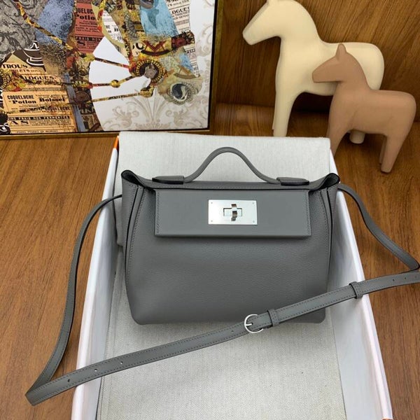 Kelly Mini2424 21cm touch evercolor crocodile 89  silver buckle