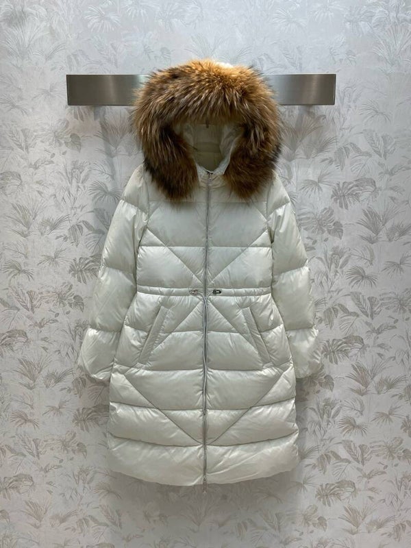 Moncle*23 new style, large fur collar medium and long hooded down jacket