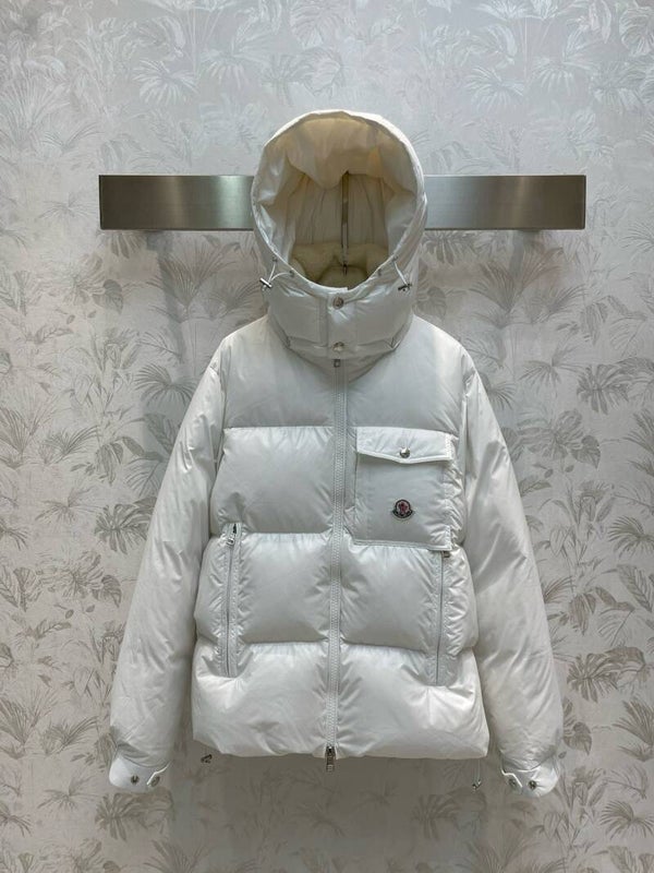 Moncle* 23 new style drawstring waist bread down jacket hooded detachable