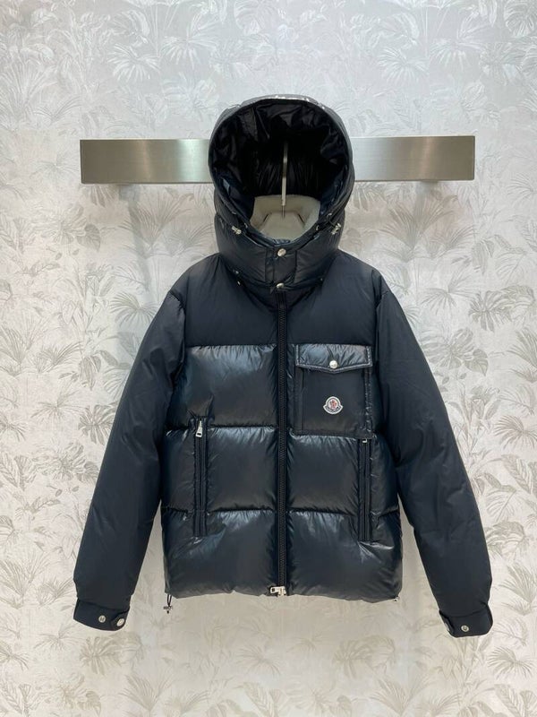 Moncle* 23 new style drawstring waist bread down jacket hooded detachable