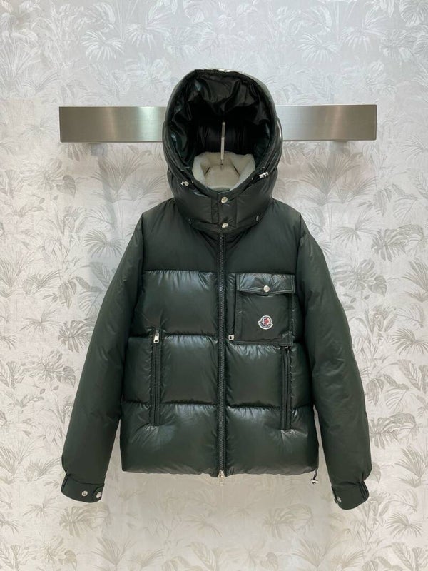 Moncle* 23 new style drawstring waist bread down jacket hooded detachable