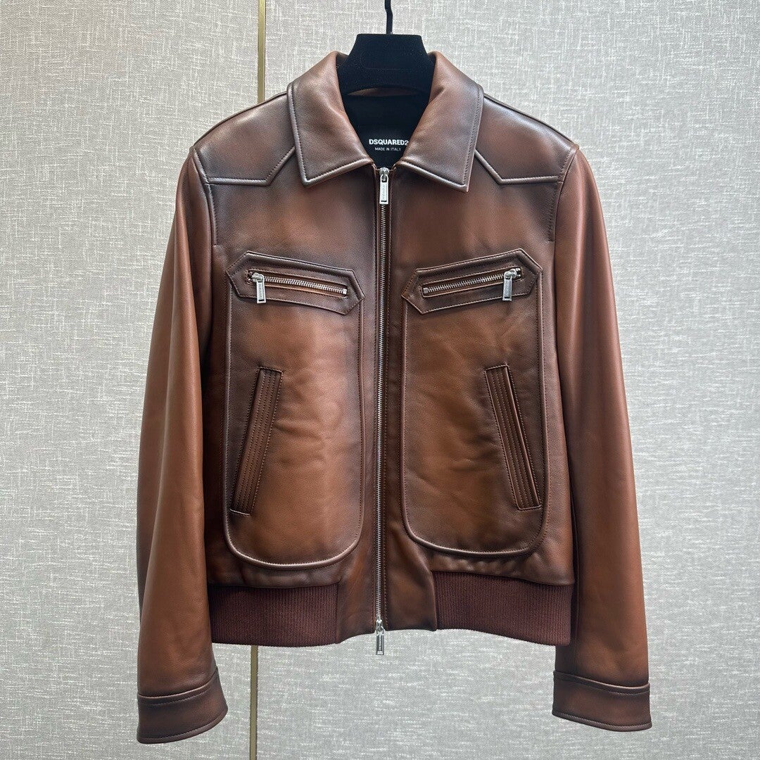 Dsq2 Full leather brown Jacket