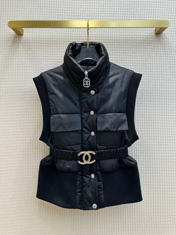 Chan23 autumn and winter ski coco neige down cotton vest jacket stand-up collar