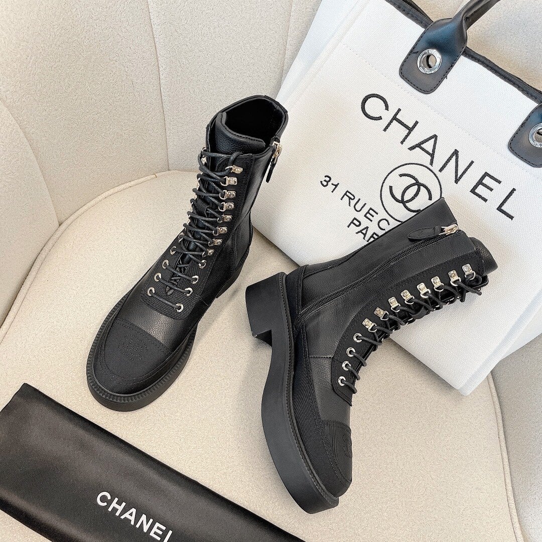 Chanel motorcycle boots