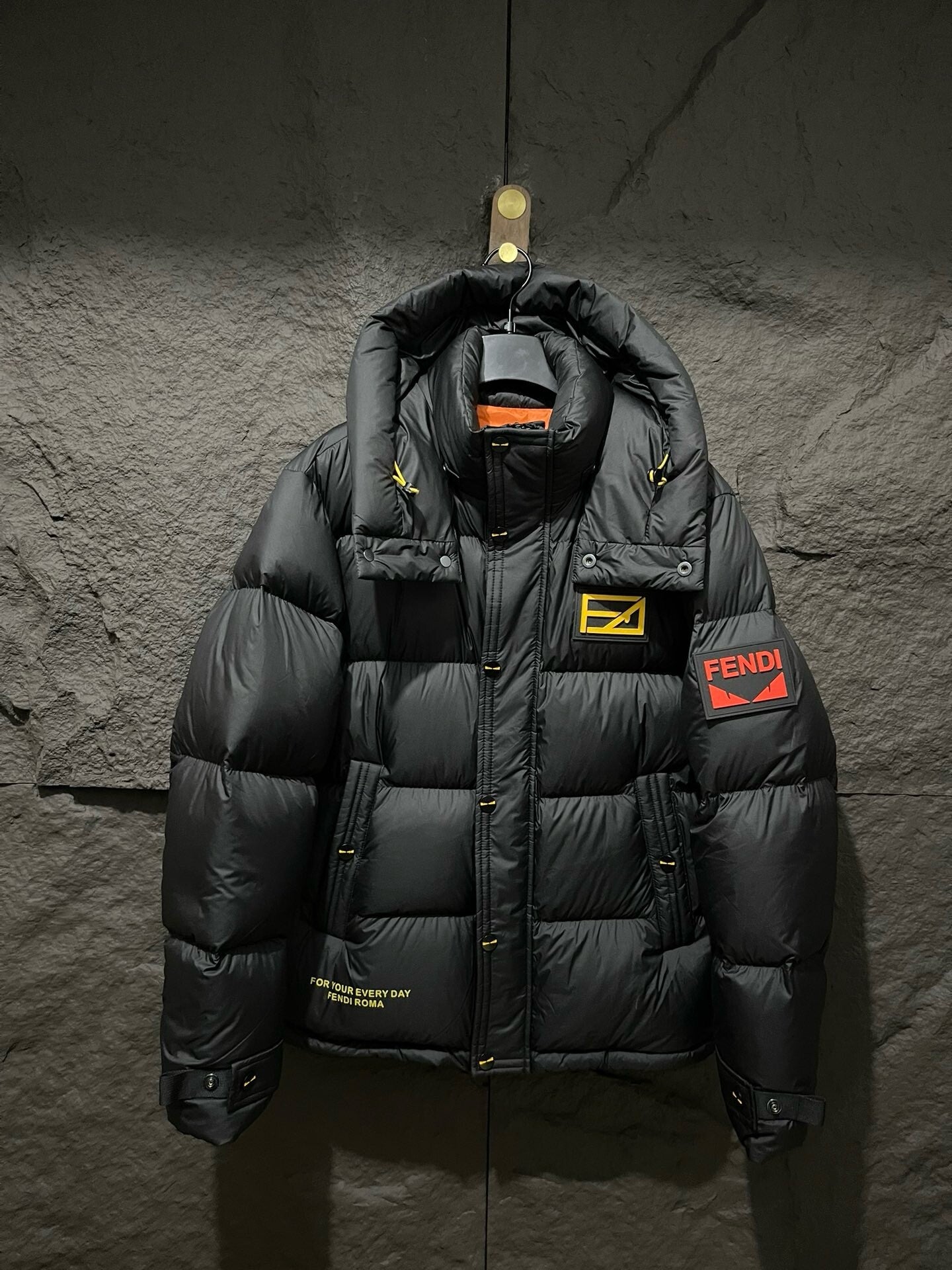 FENDI 23 new top version little monster badge down jacket
