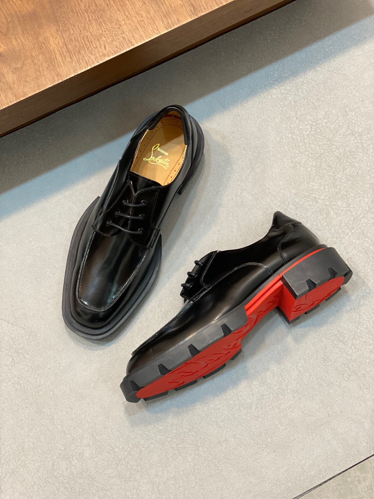 CHristian Louboutin men's derby shoes