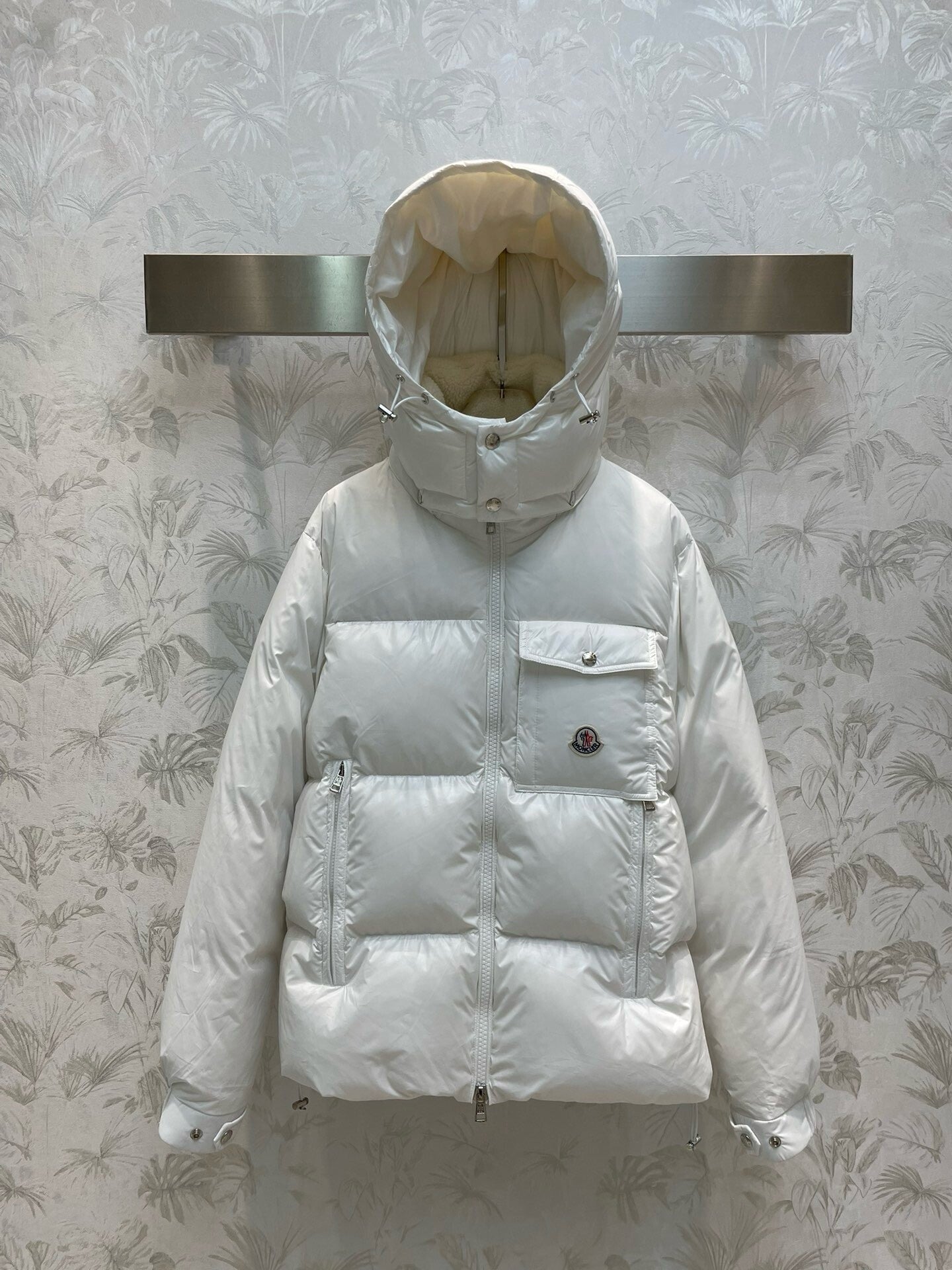 Moncle* 23 new style drawstring waist bread down jacket hooded detachable