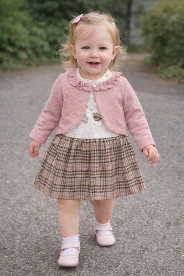 Meisjes jurkje met vestje