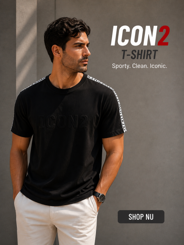 Icon heren tshirt zwart
