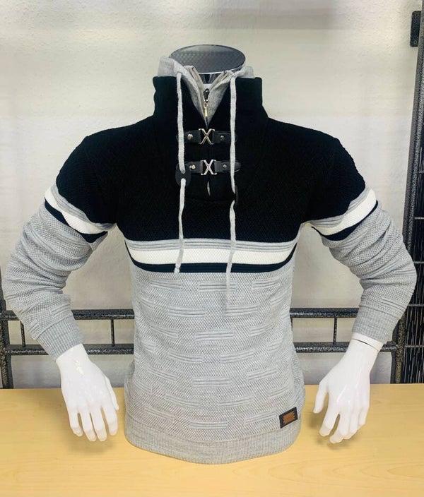 Heren trui zwart grey