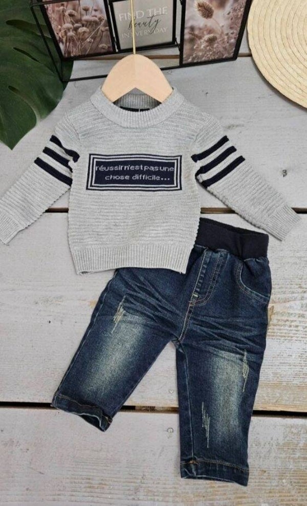 baby setje trui en spijkerbroek