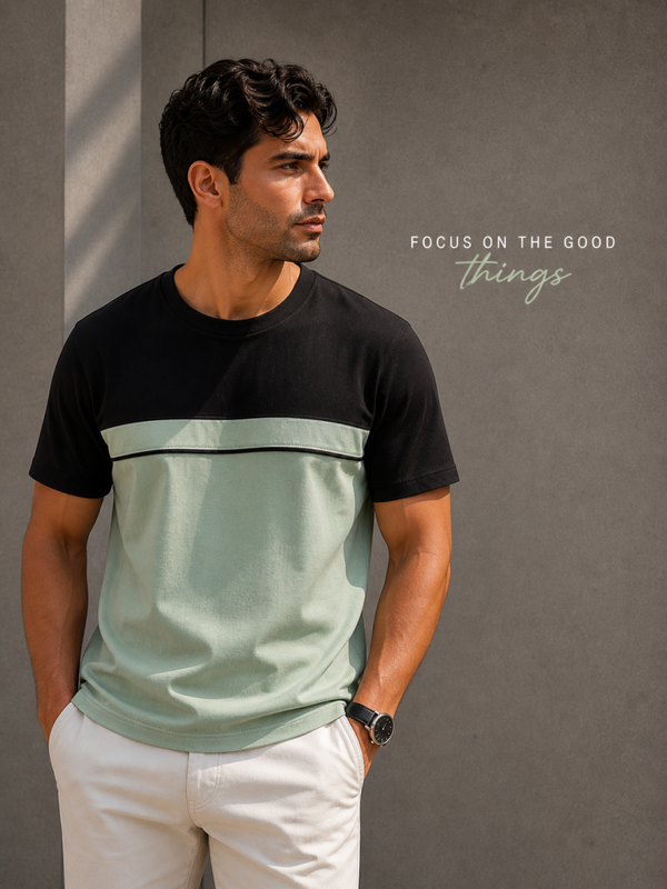 Heren tshirt focus on the Good things
