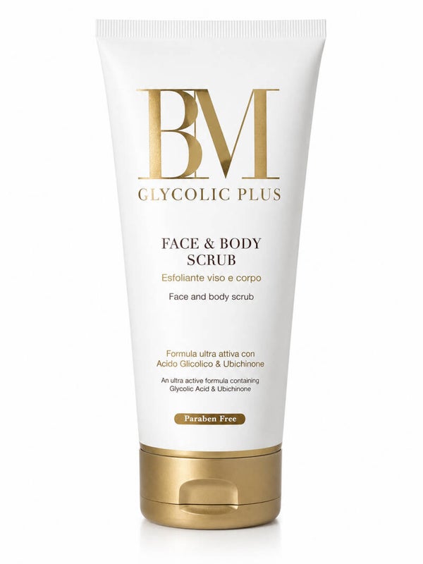 BM Glycolic Plus – Face & Body Scrub 200ml