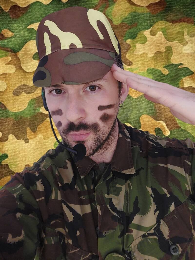 Army themed children’s party entertainer in London