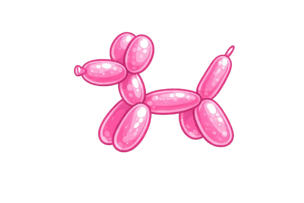 balloon modelling at a children’s birthday party