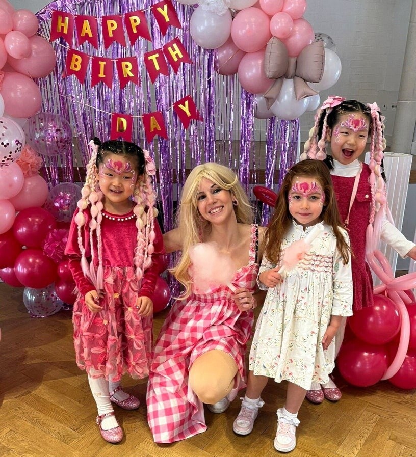 Barbie themed children’s dance party entertainer in London