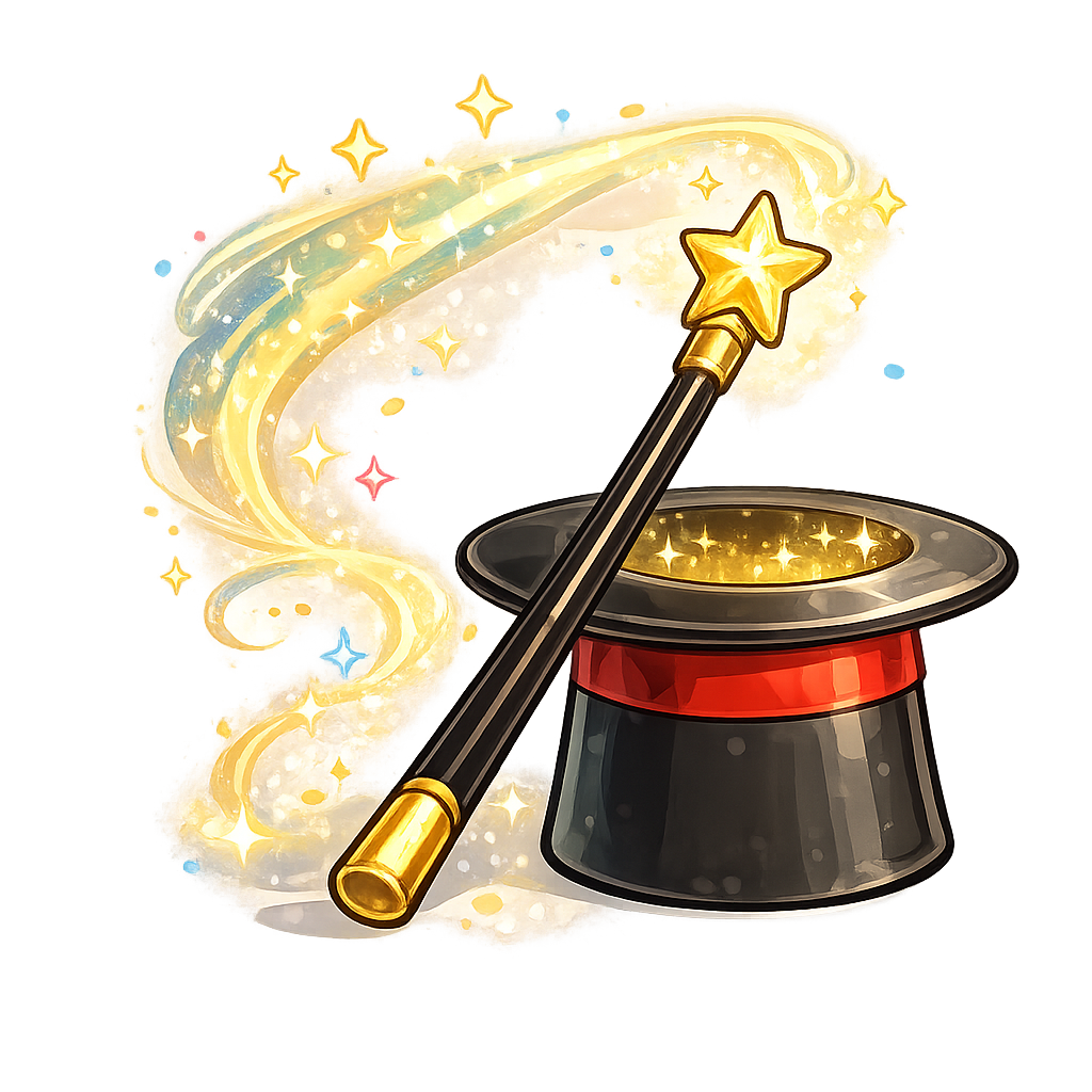  kids watching an interactive magic show at a birthday party