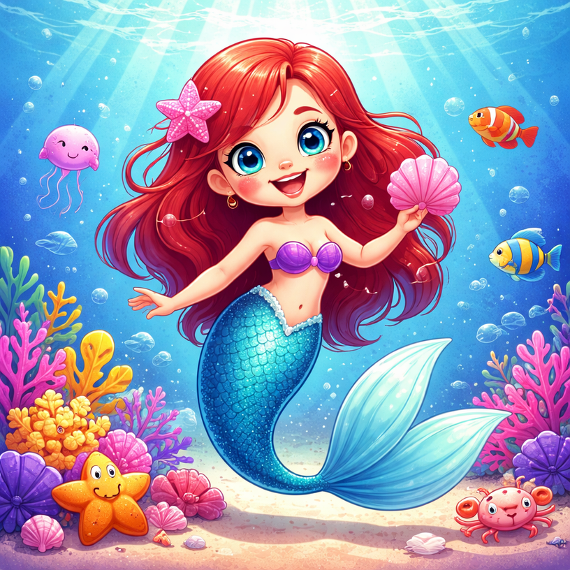 mermaid themed children’s party entertainer in London