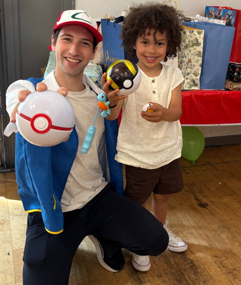 pokemon themed children’s party entertainer in London