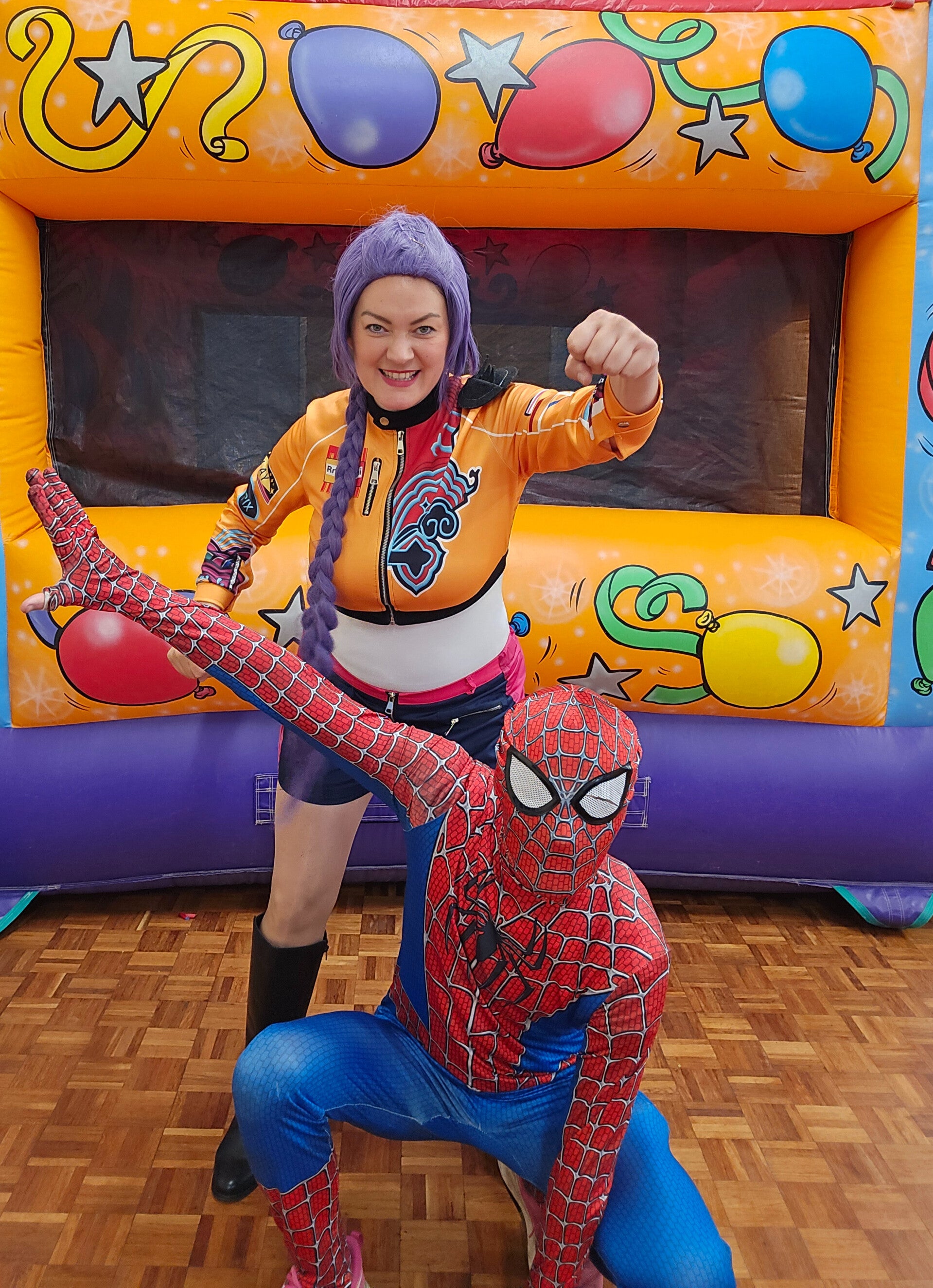 Spiderman themed children’s dance party entertainer in London
